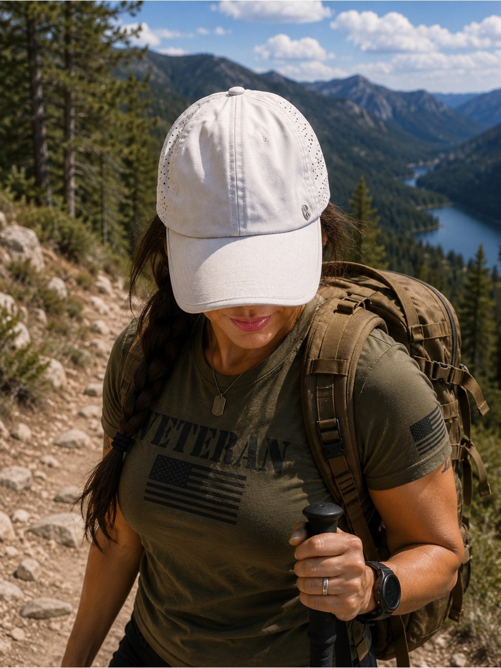 Layer 8 Gray Women’s Performance Baseball Cap - Picture 1 of 6